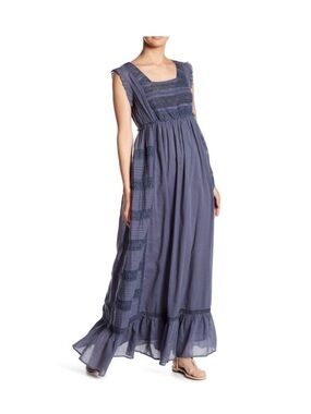 Sleeveless Smocked Cotton Maxi Dress